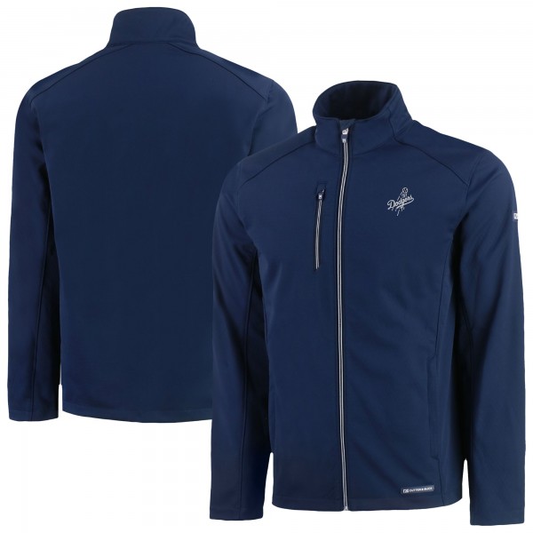 Los Angeles Dodgers Cutter & Buck Navy Evoke Eco Softshell Recycled Full-Zip Jacket