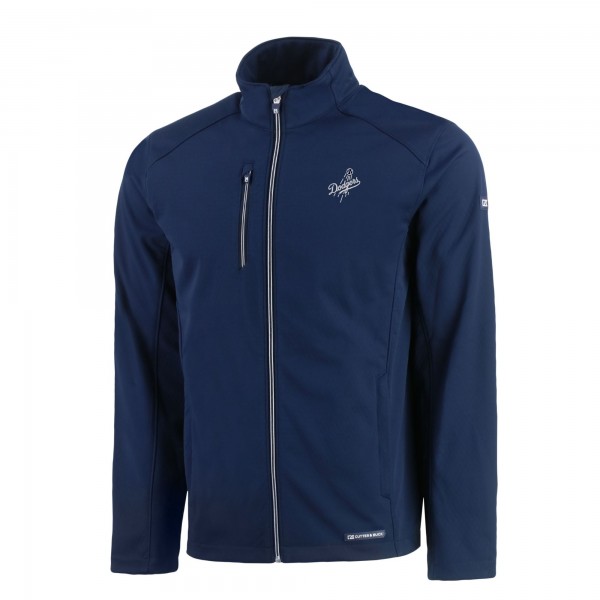 Los Angeles Dodgers Cutter & Buck Navy Evoke Eco Softshell Recycled Full-Zip Jacket