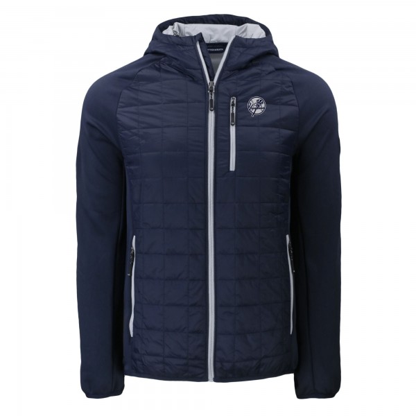 New York Yankees Cutter & Buck Navy Rainier PrimaLoft Eco Full-Zip Hoodie