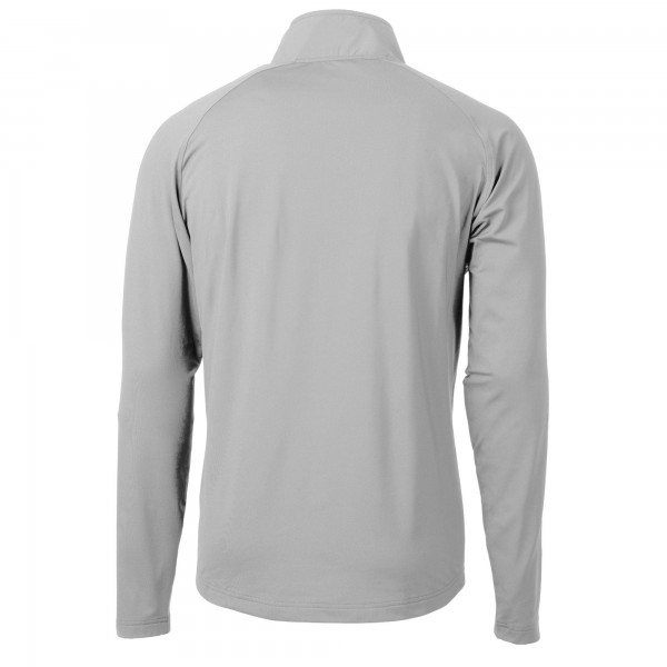 Los Angeles Dodgers Cutter & Buck Gray Adapt Eco Hybrid Raglan DryTec Quarter-Zip Jacket