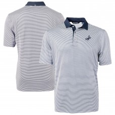Los Angeles Dodgers Cutter & Buck Navy Virtue Eco Pique Micro Stripe Recycled Polo