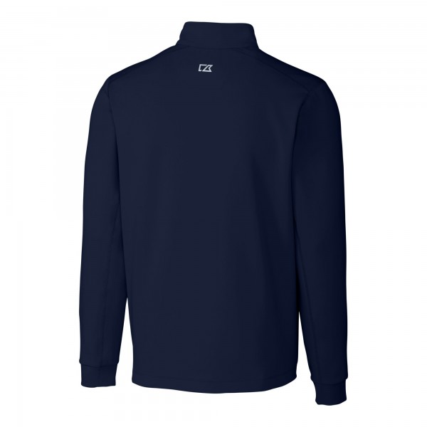 Los Angeles Dodgers Cutter & Buck Navy Traverse Eco Tri-Blend DryTec Quarter-Zip Jacket