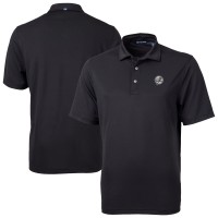 New York Yankees Cutter & Buck Black Virtue Eco Pique Recycled Polo