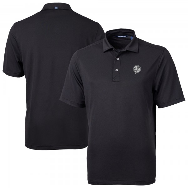 New York Yankees Cutter & Buck Black Virtue Eco Pique Recycled Polo