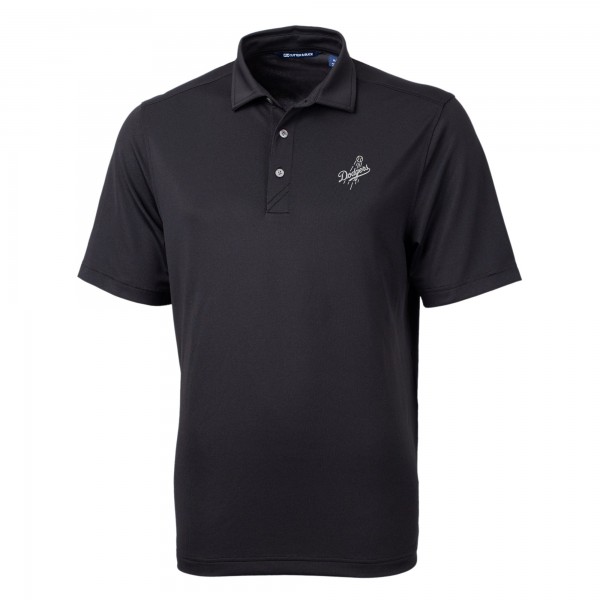 Los Angeles Dodgers Cutter & Buck Black Virtue Eco Pique Recycled Polo
