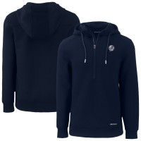 Толстовка на короткой молнии New York Yankees Cutter & Buck Navy Roam Eco Recycled Tri-Blend