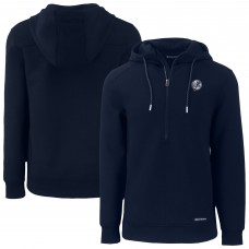 Толстовка на короткой молнии New York Yankees Cutter & Buck Navy Roam Eco Recycled Tri-Blend