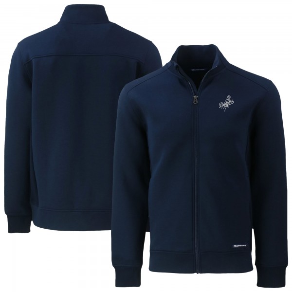 Los Angeles Dodgers Cutter & Buck Navy Roam Eco Recycled Tri-Blend Full-Zip Jacket