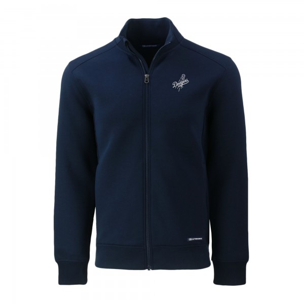Los Angeles Dodgers Cutter & Buck Navy Roam Eco Recycled Tri-Blend Full-Zip Jacket