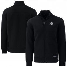 New York Yankees Cutter & Buck Black Roam Eco Recycled Tri-Blend Full-Zip Jacket