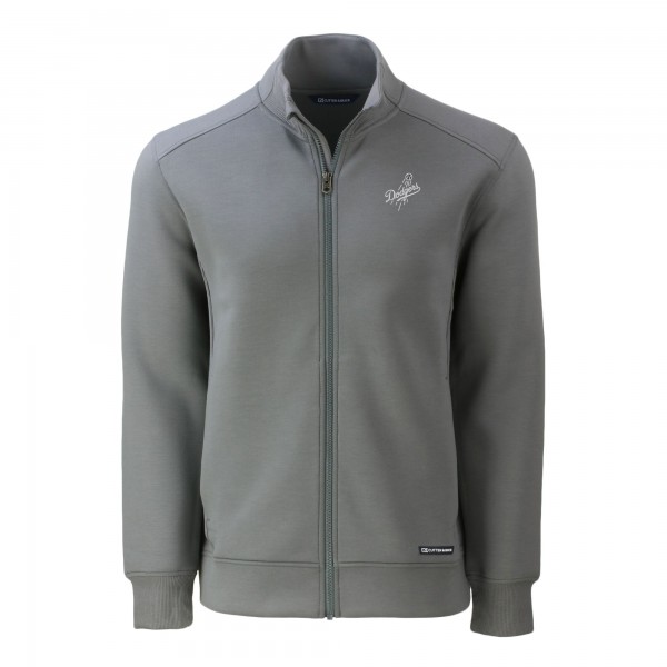 Los Angeles Dodgers Cutter & Buck Gray Roam Eco Recycled Tri-Blend Full-Zip Jacket