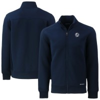 New York Yankees Cutter & Buck Navy Roam Eco Recycled Tri-Blend Full-Zip Jacket