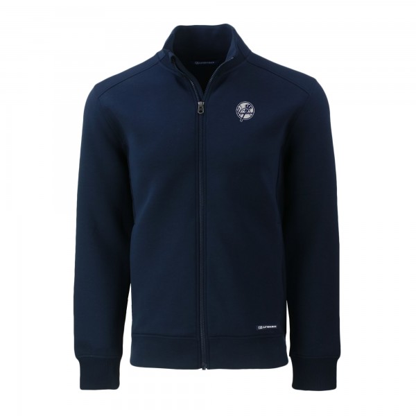 New York Yankees Cutter & Buck Navy Roam Eco Recycled Tri-Blend Full-Zip Jacket