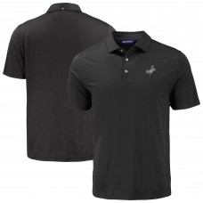 Los Angeles Dodgers Cutter & Buck Black Coastline Epic Comfort Eco Recycled Polo