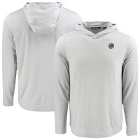 New York Yankees Cutter & Buck Gray Coastline Epic Comfort Eco Recycled Hoodie T-Shirt