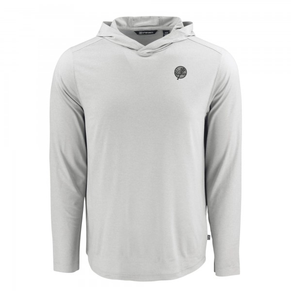 New York Yankees Cutter & Buck Gray Coastline Epic Comfort Eco Recycled Hoodie T-Shirt