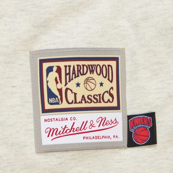 New York Knicks Mitchell & Ness Oatmeal Hardwood Classics Legacy Defined Retro Championship T-Shirt