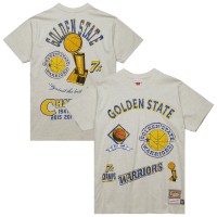 Футболка Golden State Warriors Mitchell & Ness Hardwood Classics Legacy Defined Retro Championships - Oatmeal