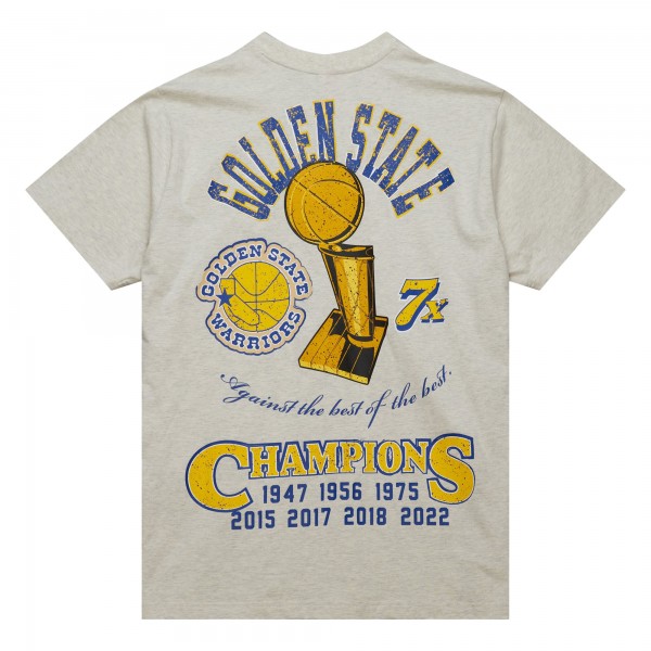 Футболка Golden State Warriors Mitchell & Ness Hardwood Classics Legacy Defined Retro Championships - Oatmeal