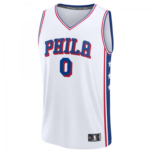 Подростковая Philadelphia 76ers Tyrese Maxey Fanatics White Fast Break Replica Player Jersey - Association Edition