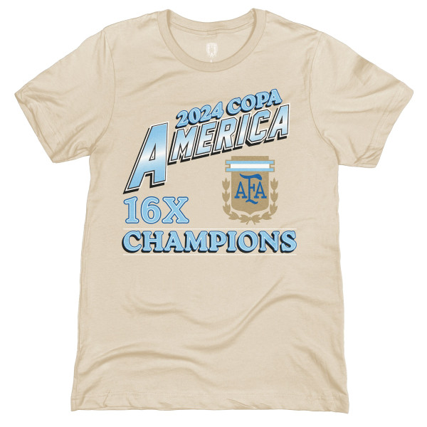Футболка Argentina National Team 1863FC 16-Time Copa America Champions - Cream