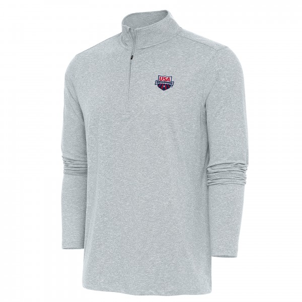 USA Swimming Antigua Hunk Quarter-Zip Top - Heather Gray