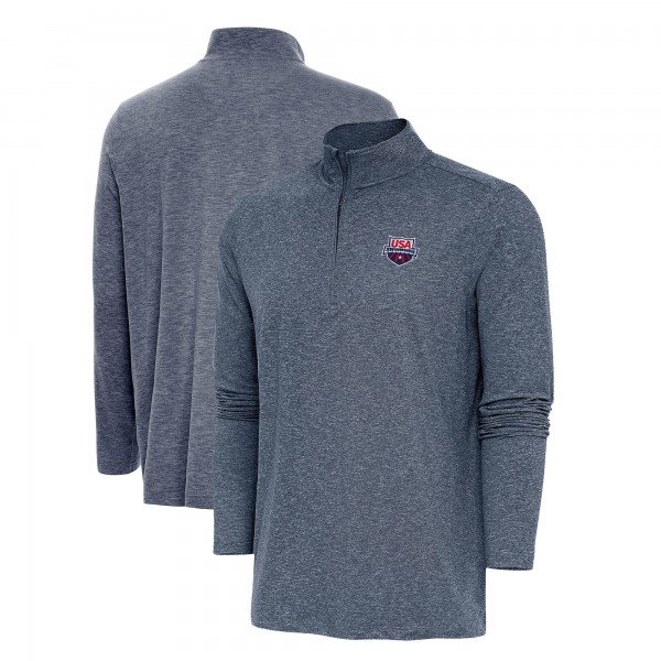 USA Swimming Antigua Hunk Quarter-Zip Top - Heather Navy