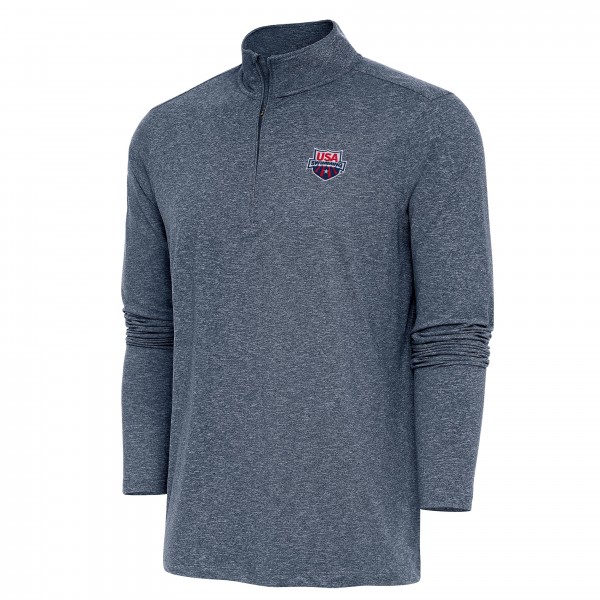 USA Swimming Antigua Hunk Quarter-Zip Top - Heather Navy