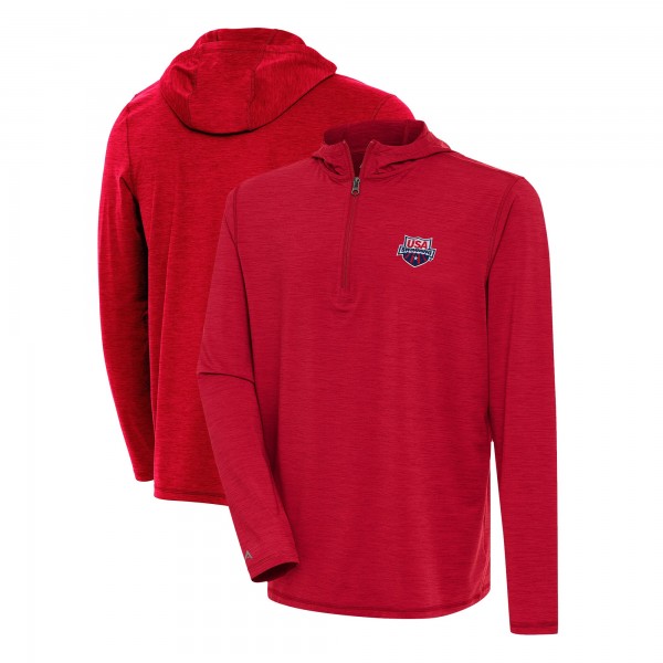Толстовка USA Swimming Antigua Tidy Quarter-Zip - Heather Red