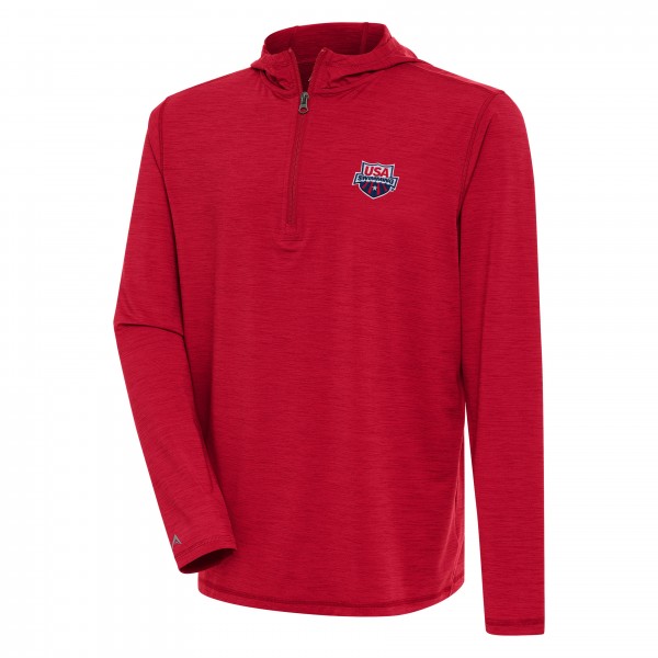 Толстовка USA Swimming Antigua Tidy Quarter-Zip - Heather Red
