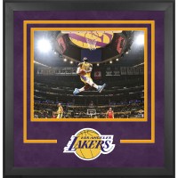 LeBron James Los Angeles Lakers Unsigned Fanatics Authentic Deluxe Framed 16 x 20 Dunk Against Houston Rockets Photograph