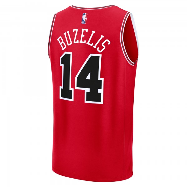 Подростковая Chicago Bulls Matas Buzelis Fanatics Red Fast Break Replica Player Jersey - Icon Edition