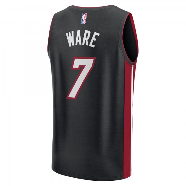 Игровая джерси Youth Miami Heat Kelel Ware Black Fast Break Replica Player - Icon Edition