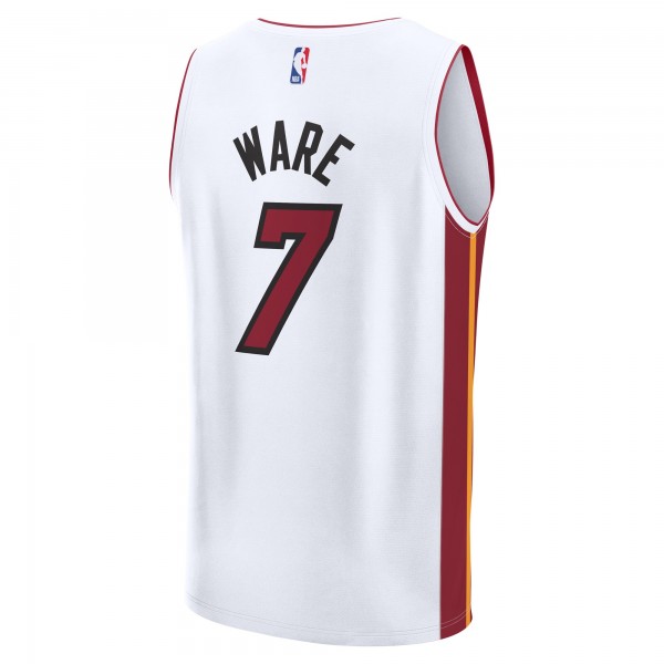 Игровая джерси Youth Miami Heat Kelel Ware White Fast Break Replica Player - Association Edition