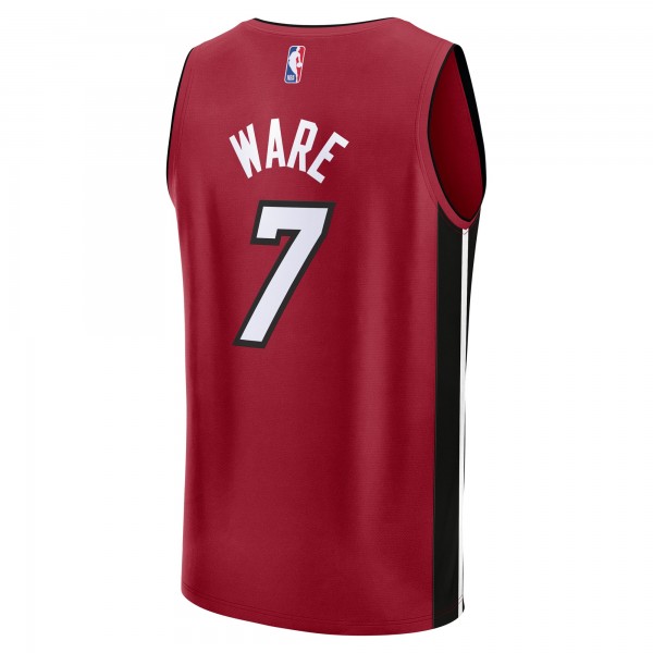 Игровая джерси Miami Heat Kelel Ware Red Fast Break Player - Statement Edition