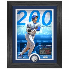 Los Angeles Dodgers Shohei Ohtani Highland Mint 13 x 16 200th Career Home Run Silver Coin Photo Mint