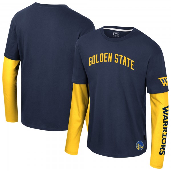 Футболка с длинным рукавом Golden State Warriors Stadium Essentials Unisex Spectator 2fer - Navy