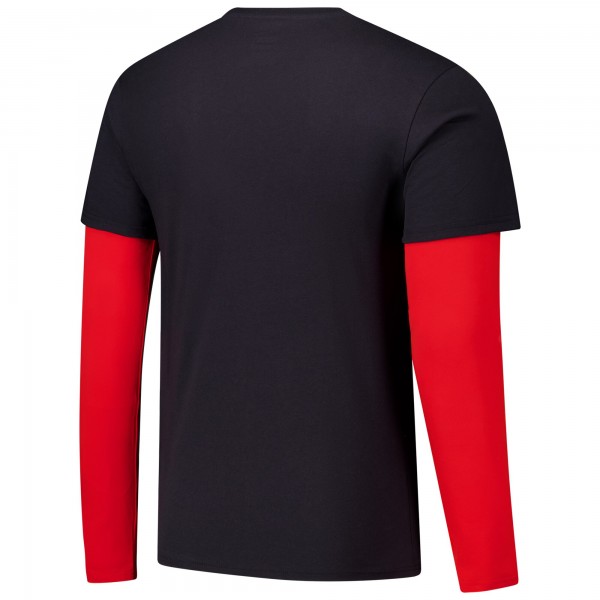 Футболка с длинным рукавом Unisex Chicago Bulls Stadium Essentials Black Spectator Twofer