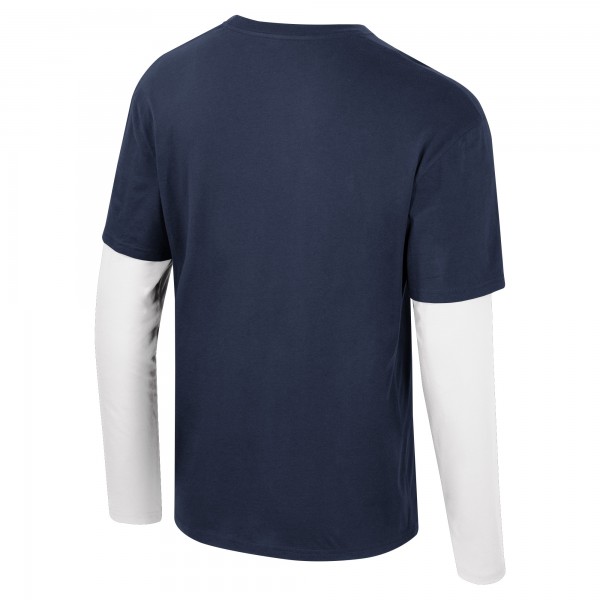 Футболка с длинным рукавом Unisex Oklahoma City Thunder Stadium Essentials Navy Spectator 2fer