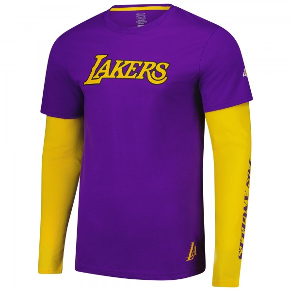 Футболка Los Angeles Lakers Stadium Essentials Unisex Spectator 2fer Long Sleeve  - Purple