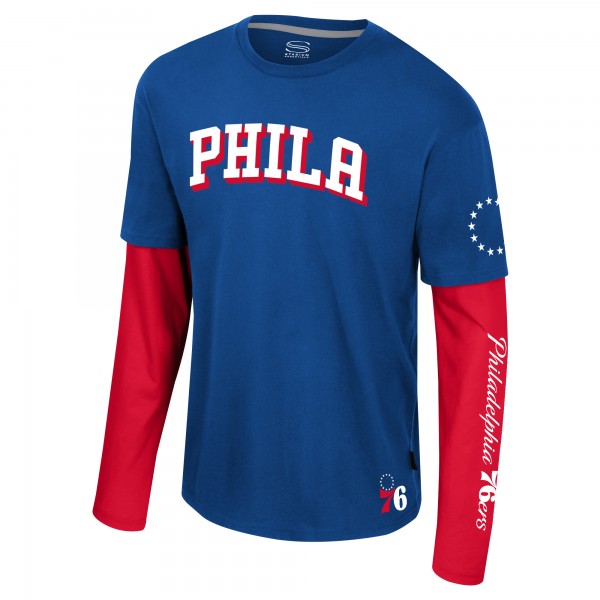 Unisex Philadelphia 76ers Stadium Essentials Royal Spectator 2fer Long Sleeve T-Shirt