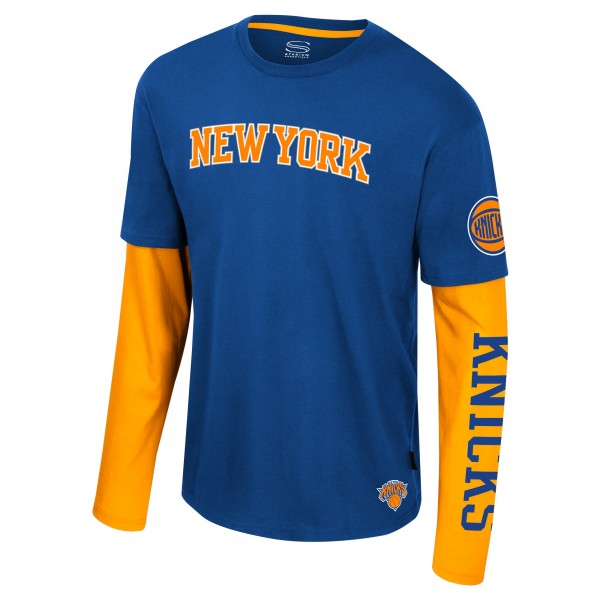 Футболка New York Knicks Stadium Essentials Unisex Spectator 2fer Long Sleeve  - Royal
