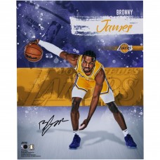 Bronny James Los Angeles Lakers Autographed Fanatics Authentic 16 x 20 Stylized Photograph