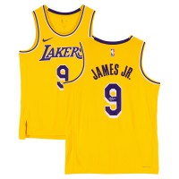 Игровая джерси Bronny James Los Angeles Lakers Autographed Fanatics Authentic Nike Gold Icon Swingman