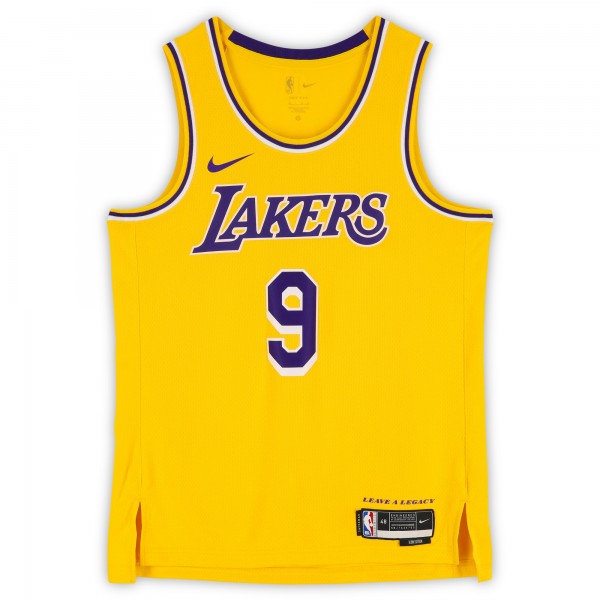 Игровая джерси Bronny James Los Angeles Lakers Autographed Fanatics Authentic Nike Gold Icon Swingman