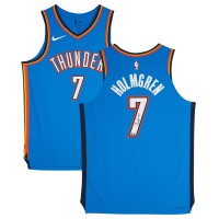 Игровая джерси Chet Holmgren Oklahoma City Thunder Autographed Fanatics Authentic Nike Blue Icon Edition Authentic