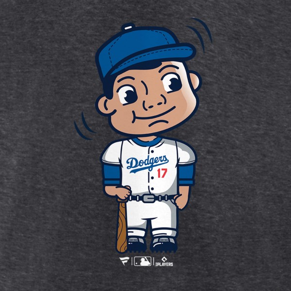 Los Angeles Dodgers Shohei Ohtani Charcoal 17 Bobble T-Shirt