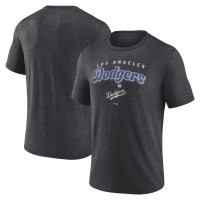 Los Angeles Dodgers Charcoal Wonderment Tri-Blend T-Shirt