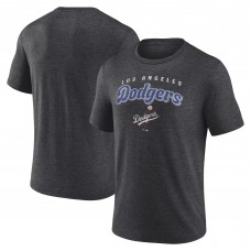 Los Angeles Dodgers Charcoal Wonderment Tri-Blend T-Shirt