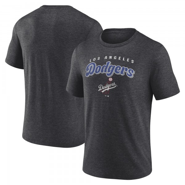 Los Angeles Dodgers Charcoal Wonderment Tri-Blend T-Shirt